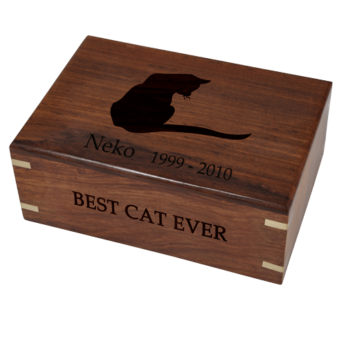 Silhouette Cat  Cremation Urn